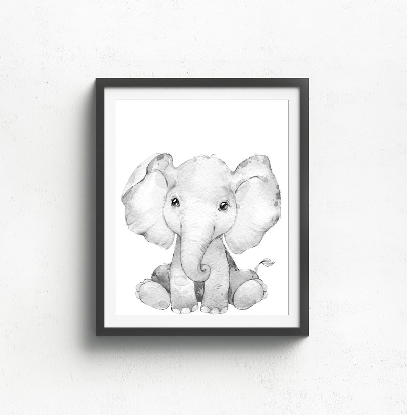 6 Black and White Animal Nursery Prints Baby Animal Prints Etsy
