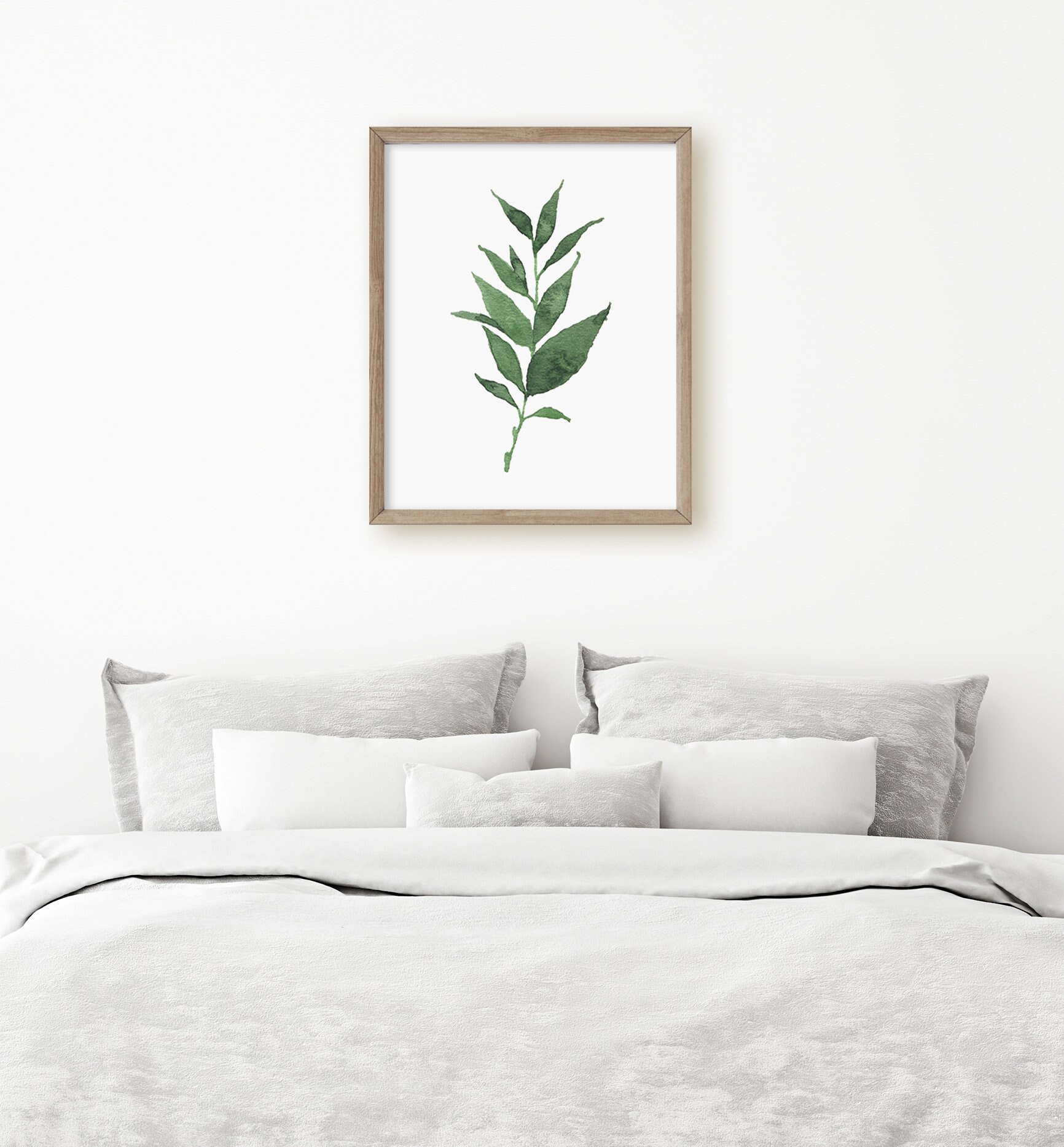 Botanical Print Set Greenery Art Bedroom Wall Decor | Etsy