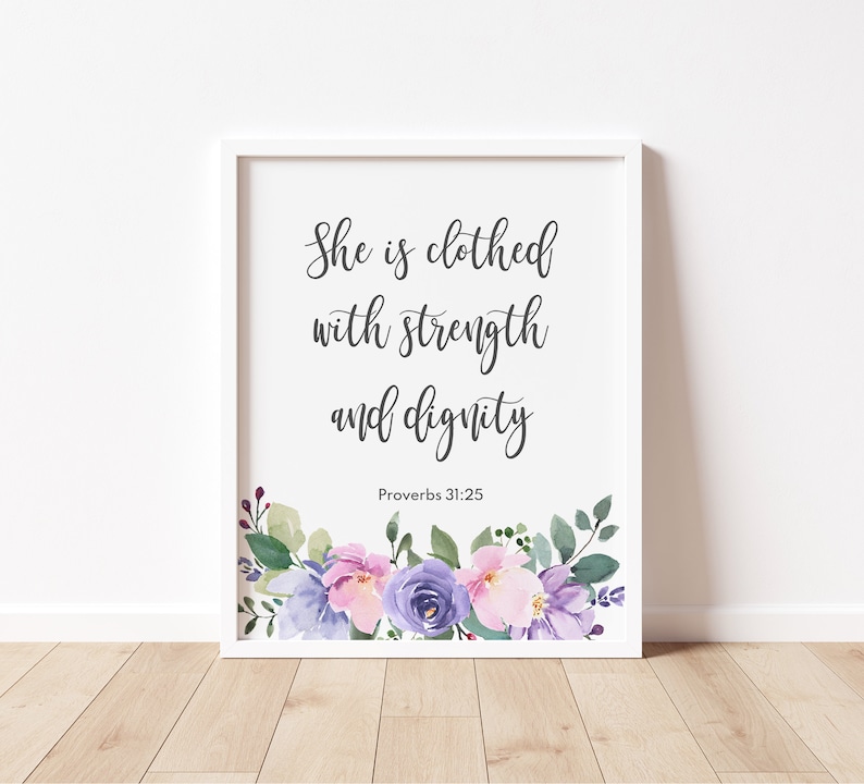 Baby Girl Nursery Bible Verses Christian Nursery Bible Print Etsy