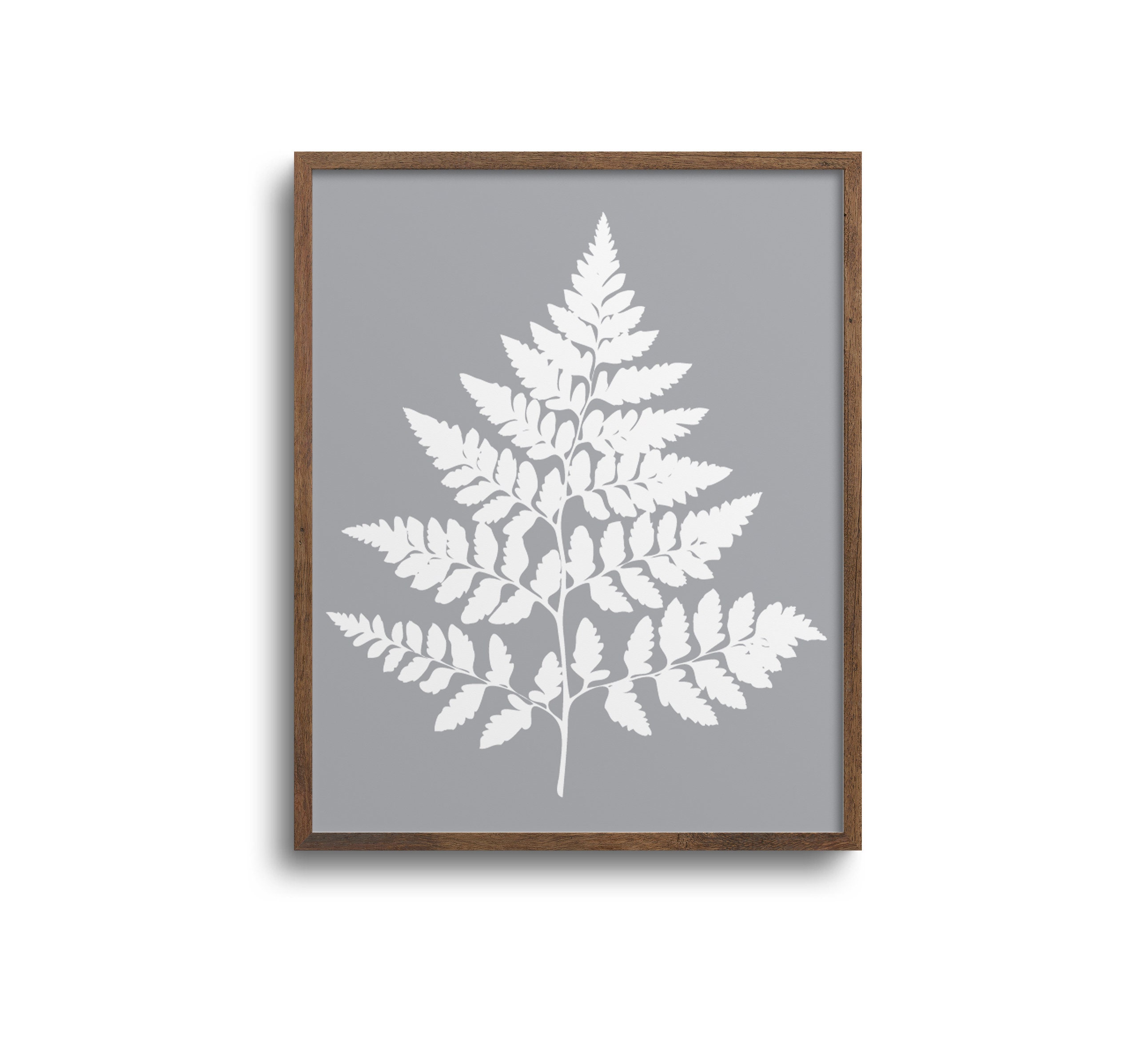 Set of 3 Fern Leaf Prints Modern Botanical Prints Gray Wall | Etsy