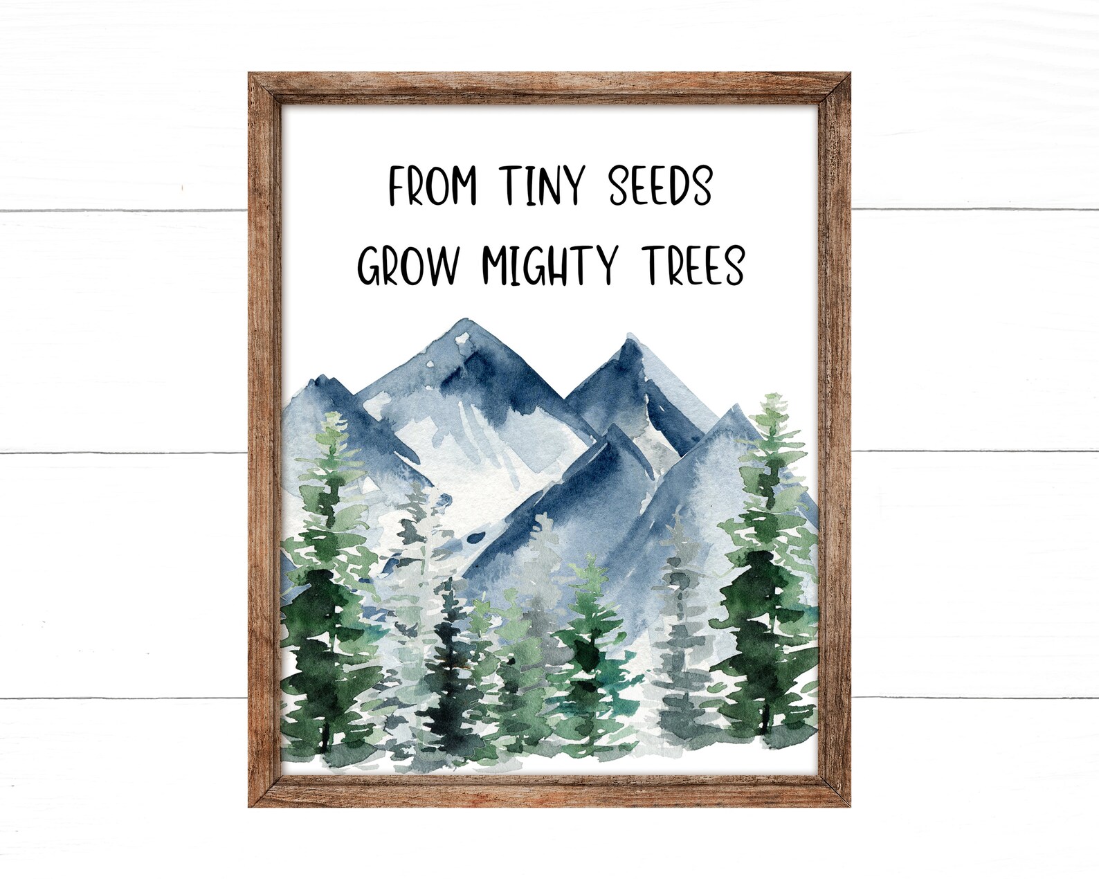 From Tiny Seeds Grow Mighty Trees Nursery Wall Art, Adventure Awaits ...