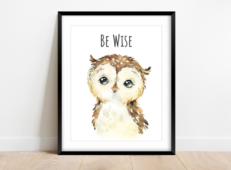 Woodland Nursery Prints Woodland Animal Wall Art Girls Room Etsy