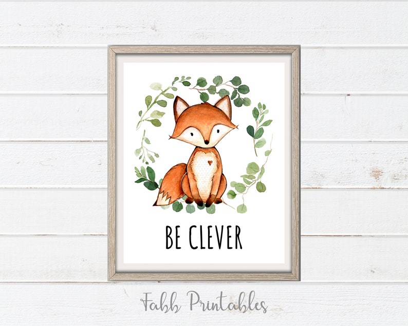 Boy Woodland Animals Nursery Boy Woodland Nursery Prints Etsy
