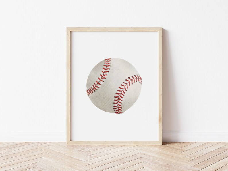 Sports Nursery Prints, Football Baseball Basketball Soccer, Printable Sports Art, Boys Room Decor, Teenage Boys Wall Art, Playroom Wall Art, image 3