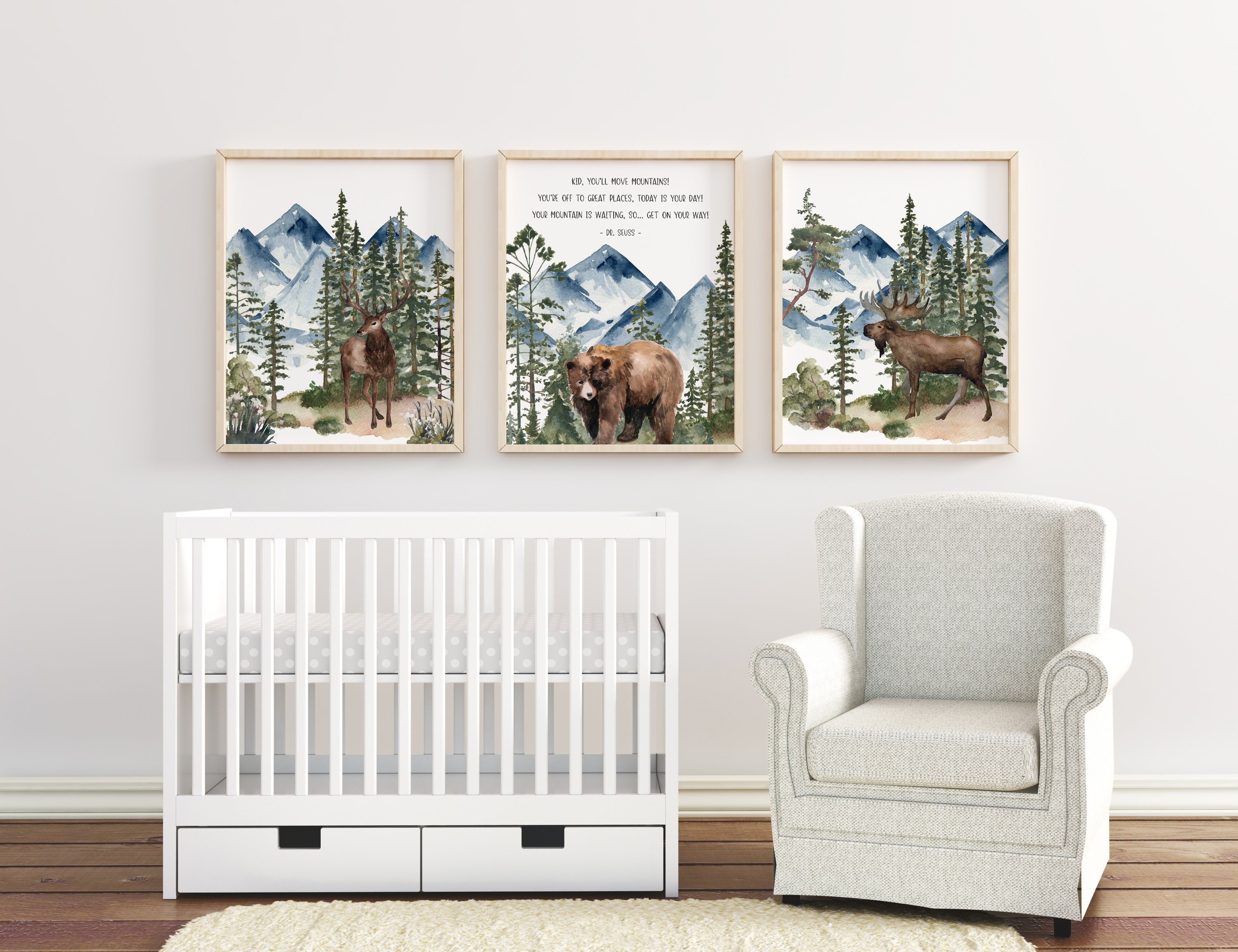 Dr Seuss Quote Kid You'll Move Mountains, Woodland Nursery Prints, Boy  Woodland Mountains Print, Evergreen Trees, Baby Boy Kids Room Decor, - Etsy  México, image size:3000x2307