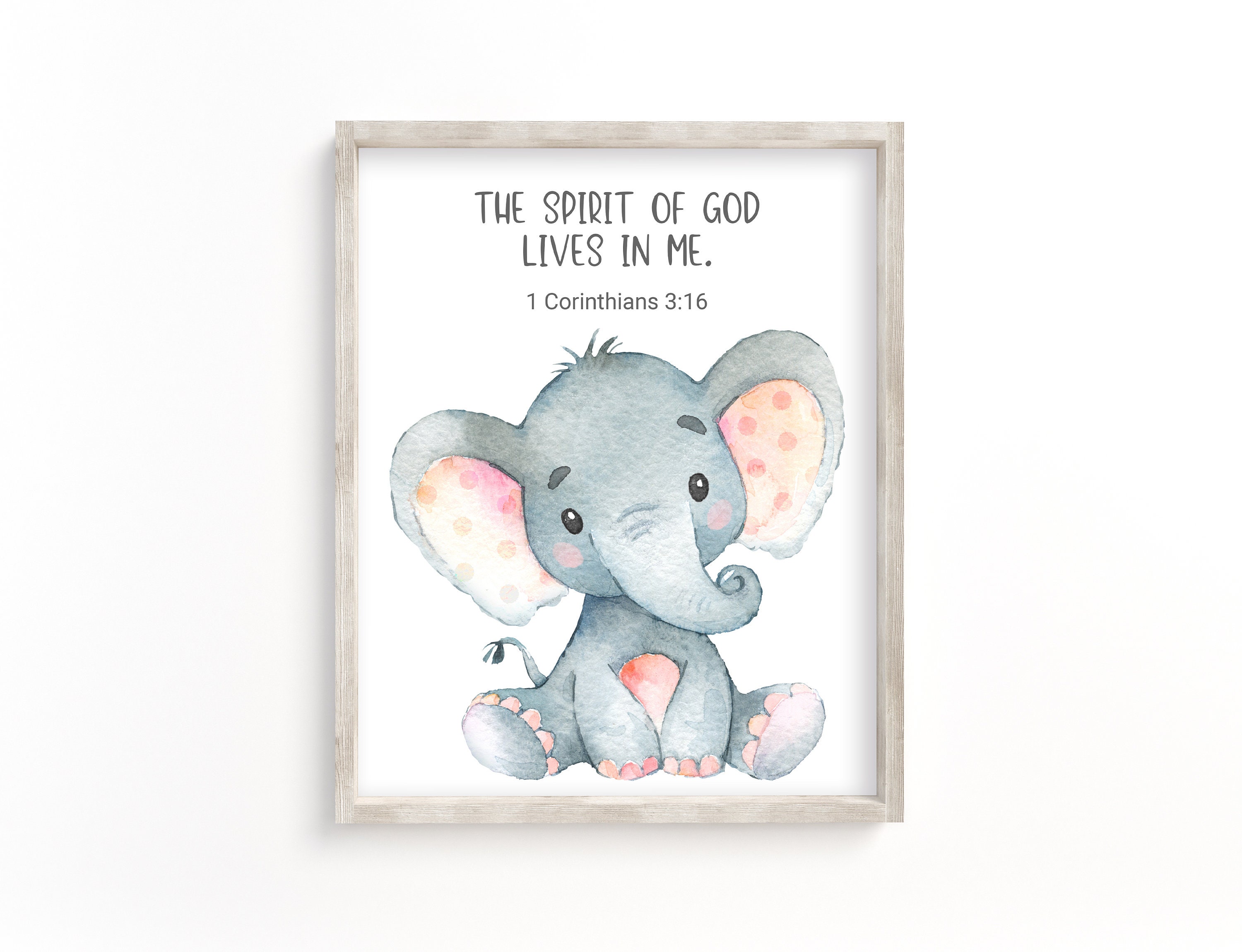 Kid's Bible Verses Animal Nursery Prints Nursery Jungle Etsy