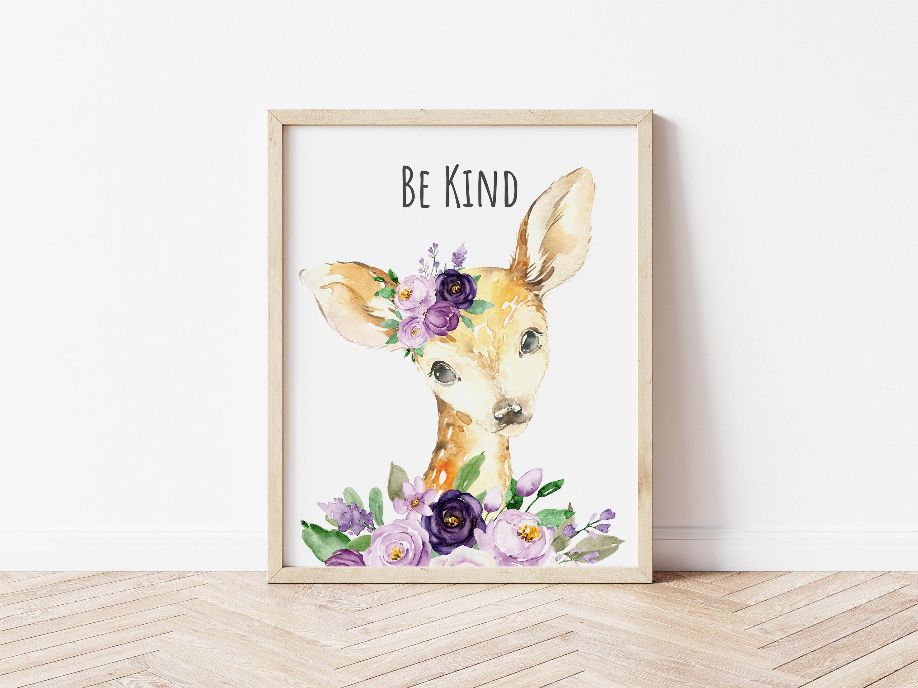 Woodland Animal Wall Art Baby Girl Nursery Prints Watercolor | Etsy