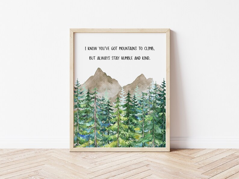 I Know You've Got Mountains to Climb Woodland Nursery - Etsy