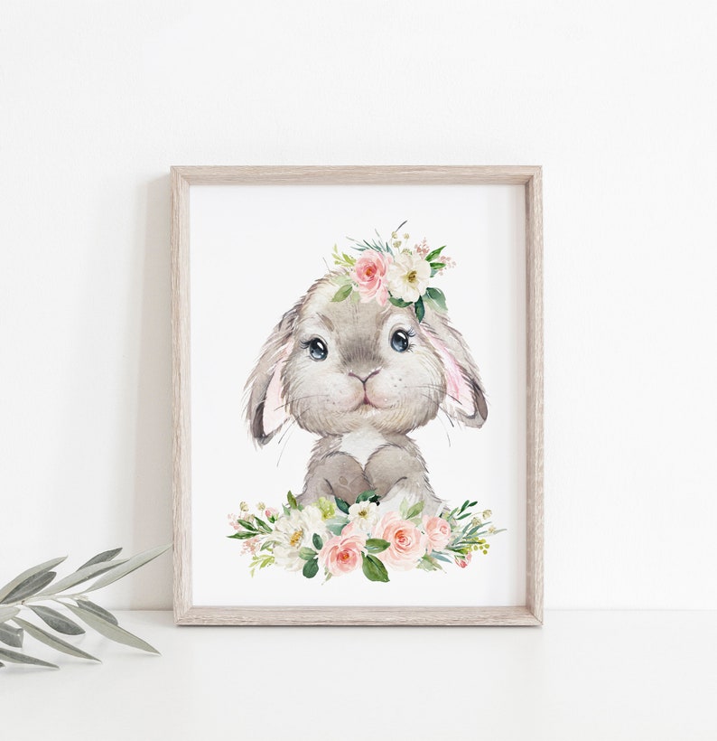 Baby Cadeau Konijn Lam Koe Paard Kraam Cadeau Boerderij Dieren Babykamer Printen Kunst aan de muur Dieren Posters Kinderkamer Decor