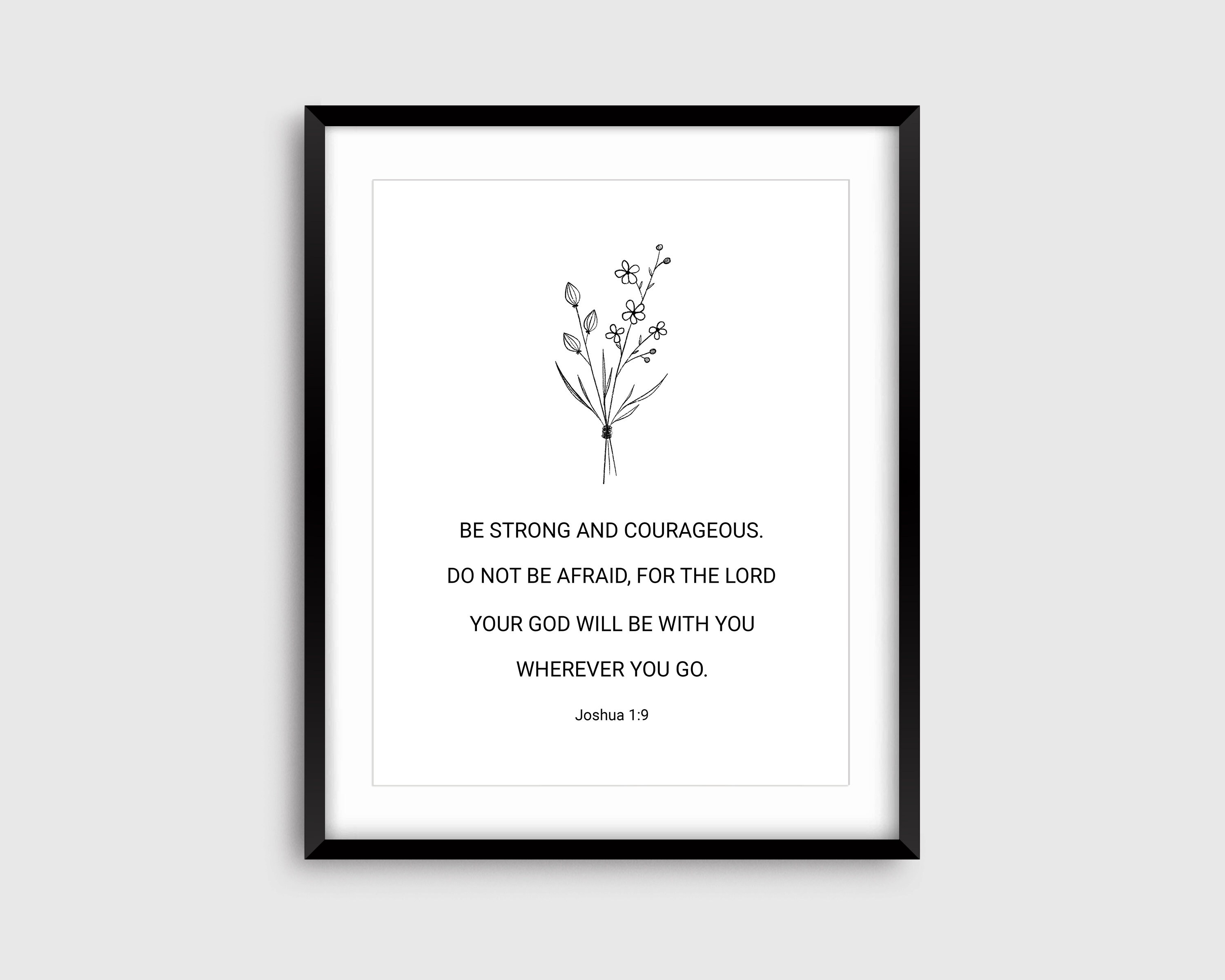 3 Nursery Bible Verses Baby Girl Nursery Scripture Be Strong Etsy