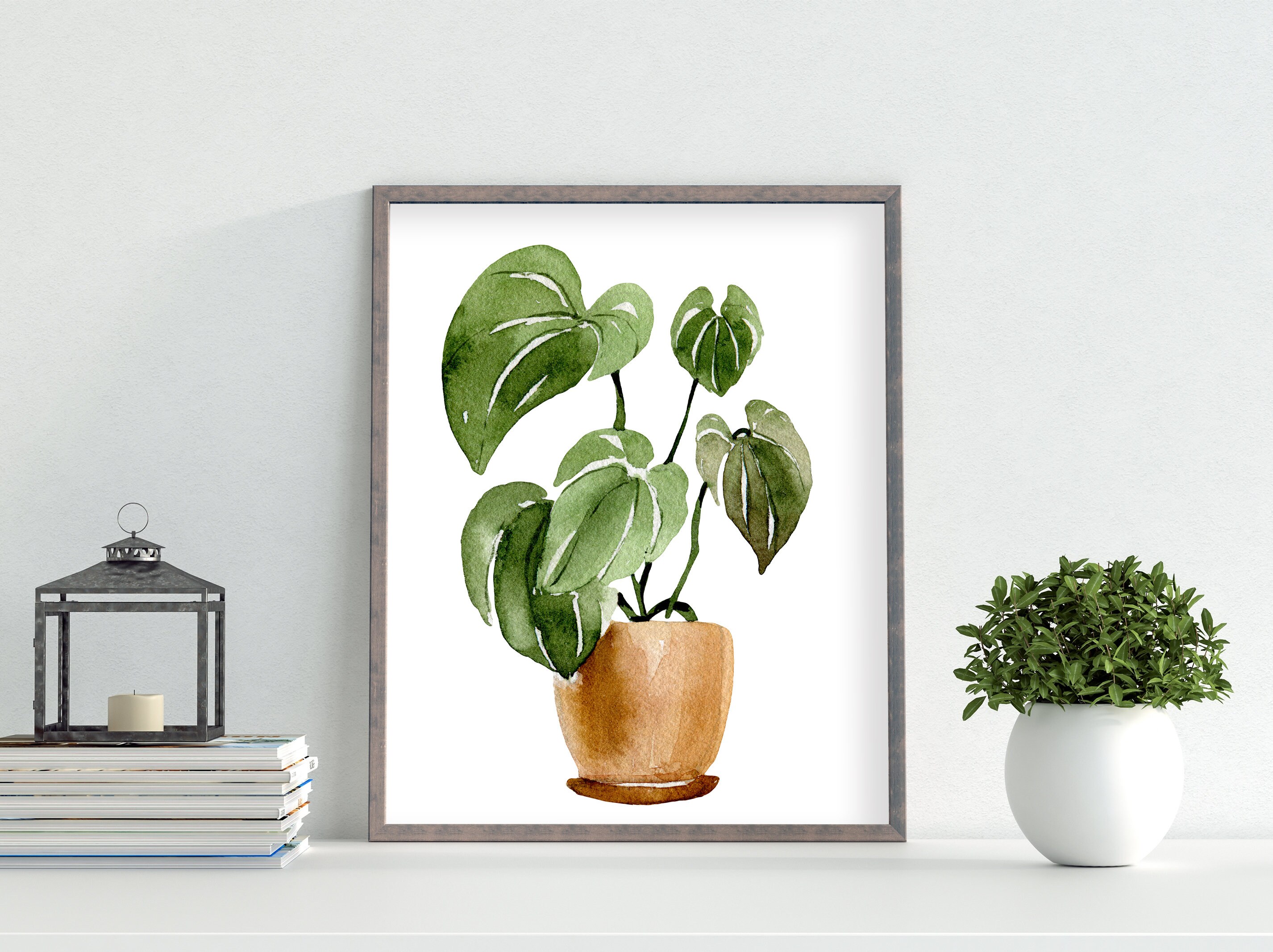 Botanical Print Set, House Plant Prints, Watercolor Botanical Prints ...