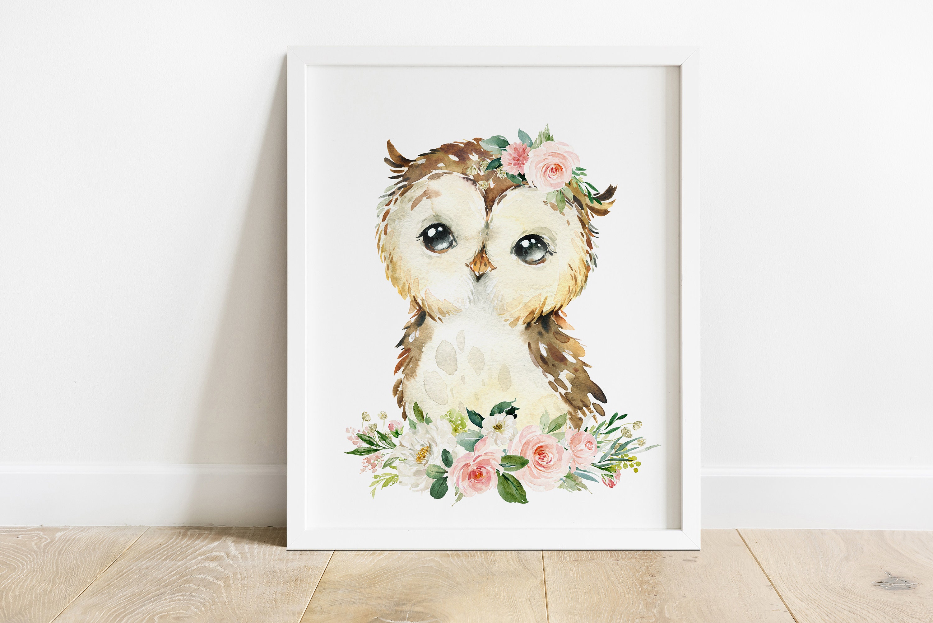 6 Woodland Animal Prints Girls Room Decor Baby Girl Nursery - Etsy