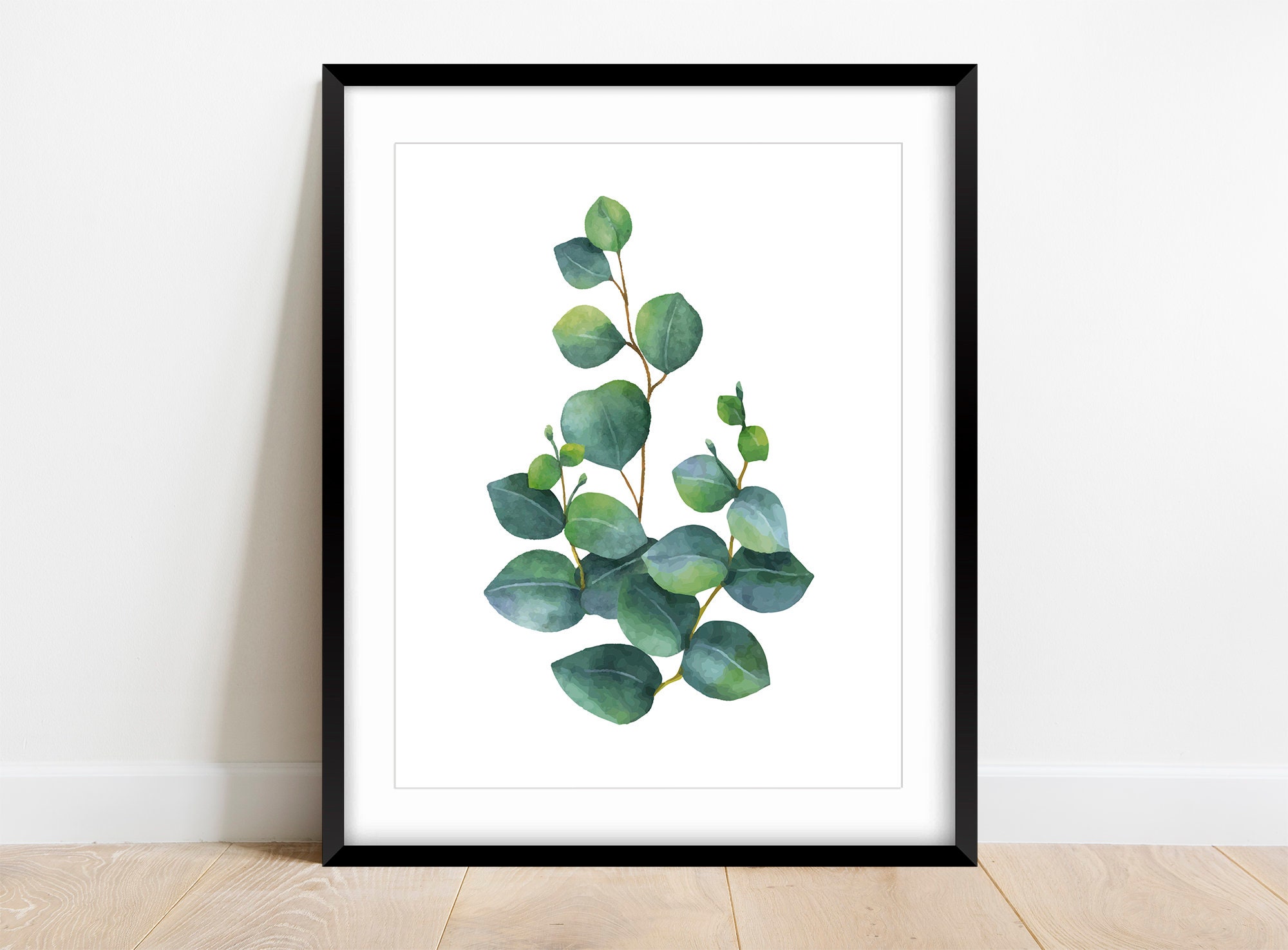 3 Eucalyptus Prints Greenery Botanical Wall Art Watercolor Etsy