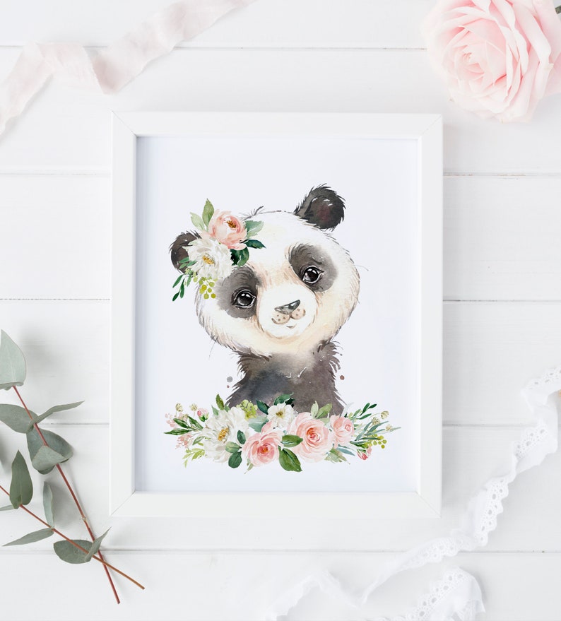 Baby Girl Nursery Animal Prints Baby Nursery Wall Art Koala Etsy