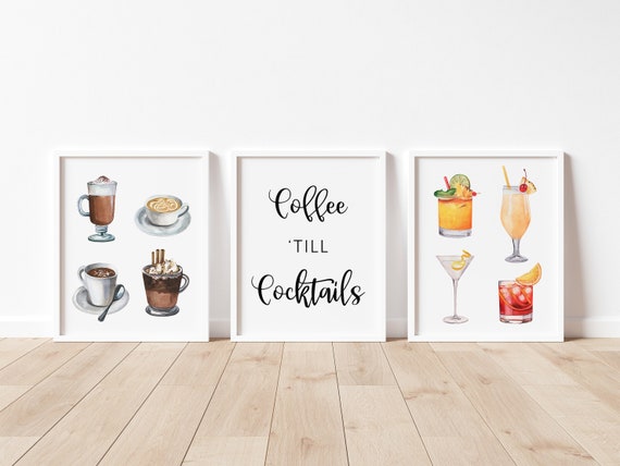 Poster Art Pop Toile – Cocktail Bar – Décor Cuisine Salon – HD Impression Moderne