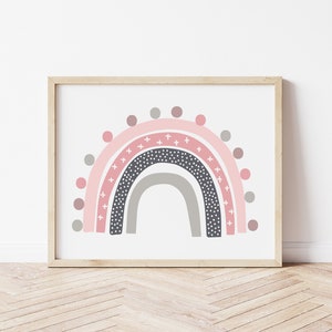 Rainbow Print Rainbow Baby Nursery Print Modern Baby Nursery - Etsy