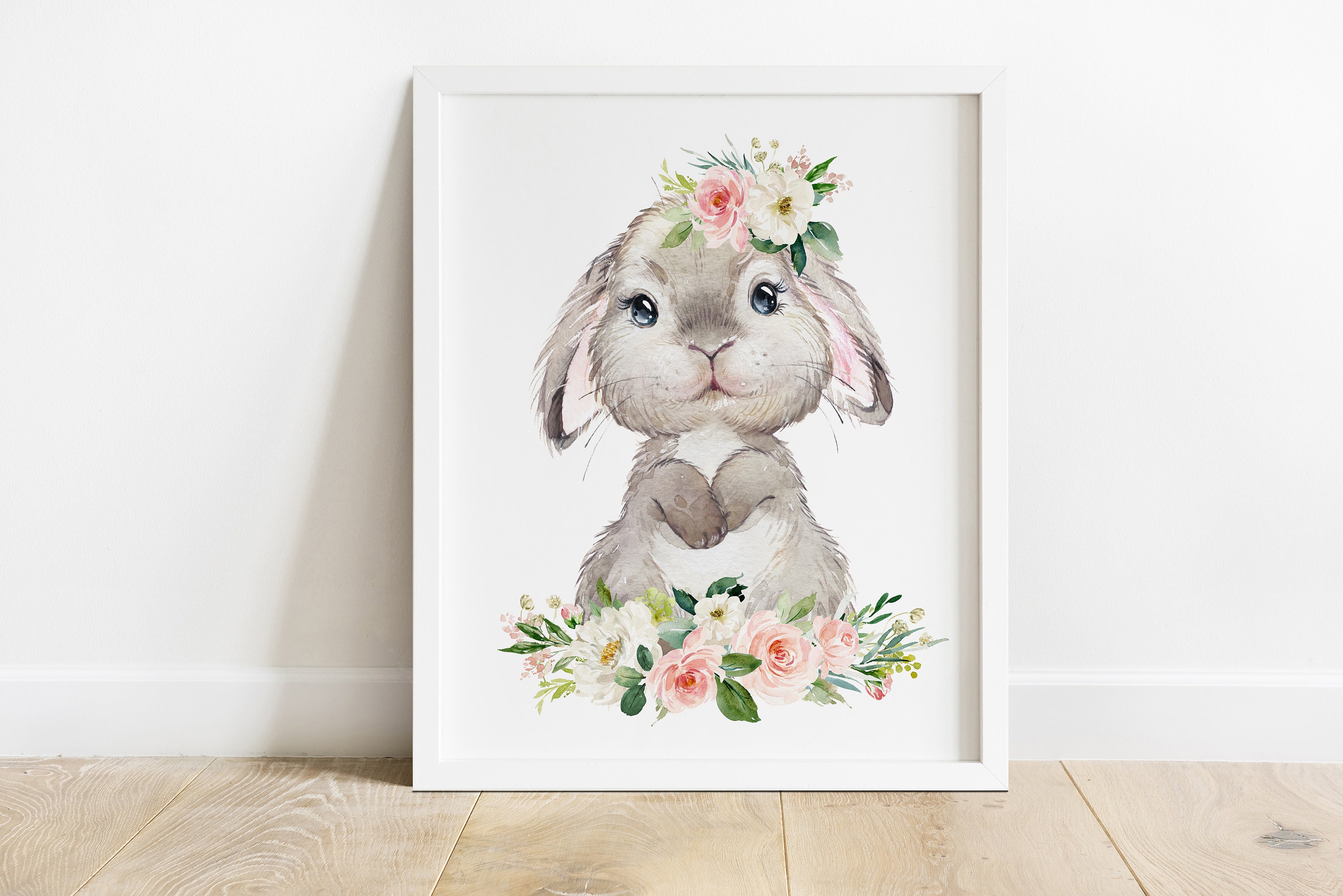Baby Girl Nursery Wall Art Woodland Animal Prints Girls Room | Etsy