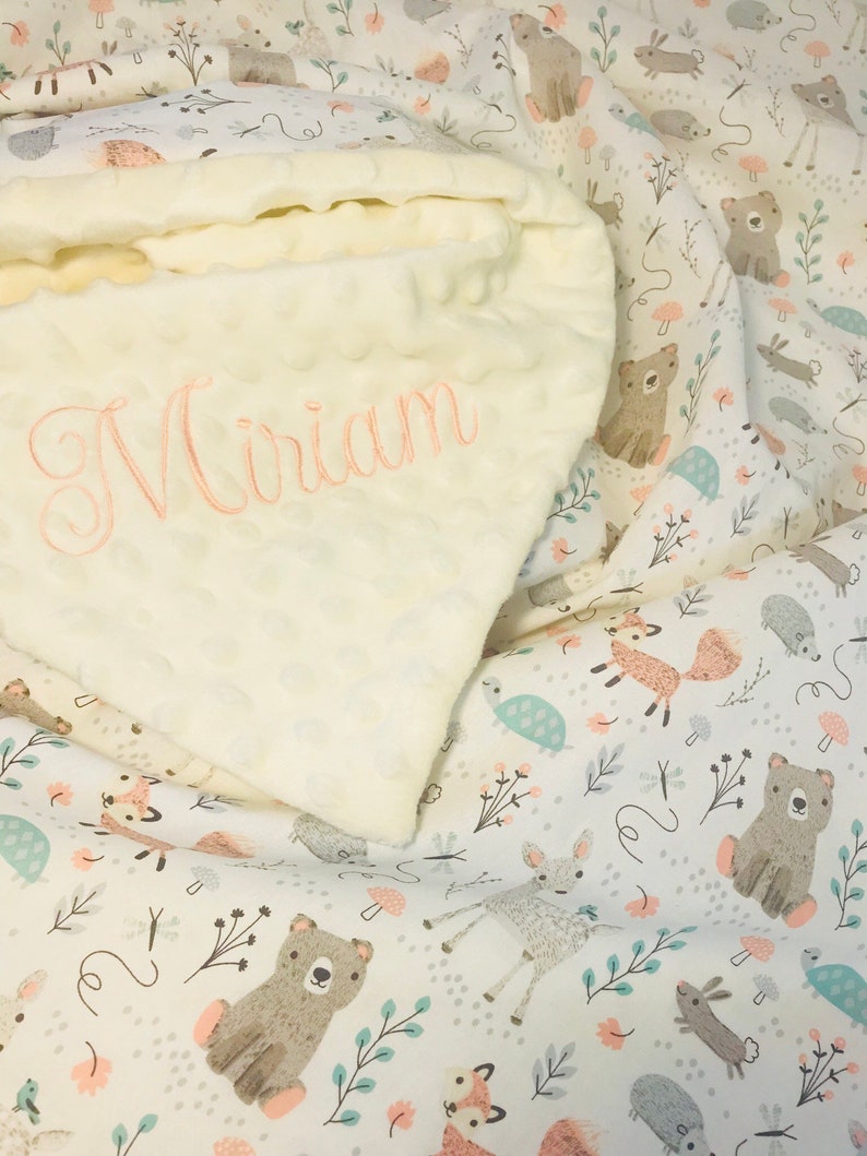 Personalized Minky Baby Blanket Blanket With Name Baby Etsy