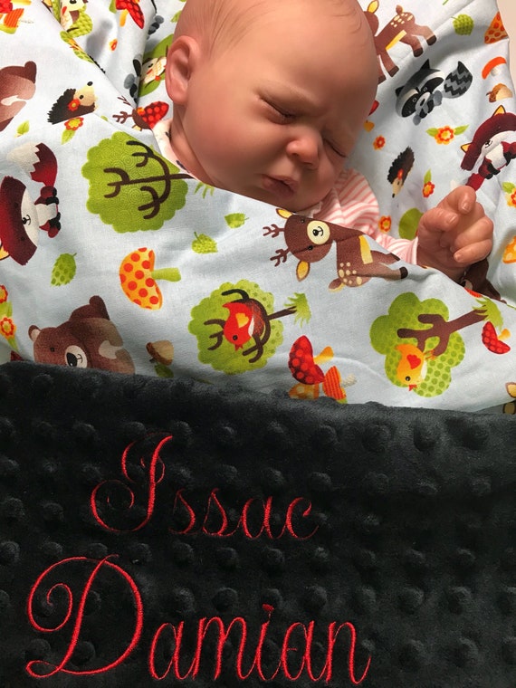 etsy personalized baby blanket