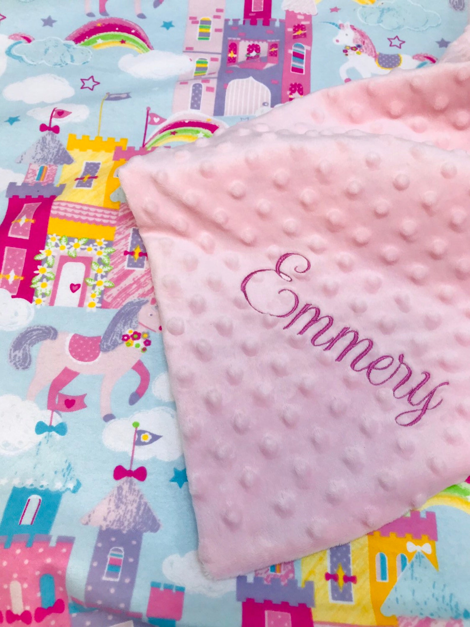 Personalized Minky Baby Blanket Blanket With Name Baby Etsy