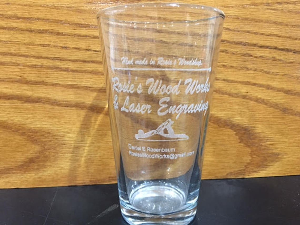 Laser Engraved 16oz Pint Glasses Etsy