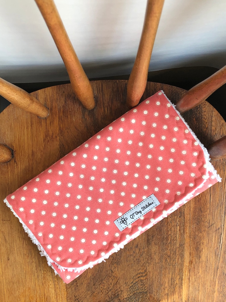 Bloomington Floral Cotton Chenille Burp Cloth Set Handmade
