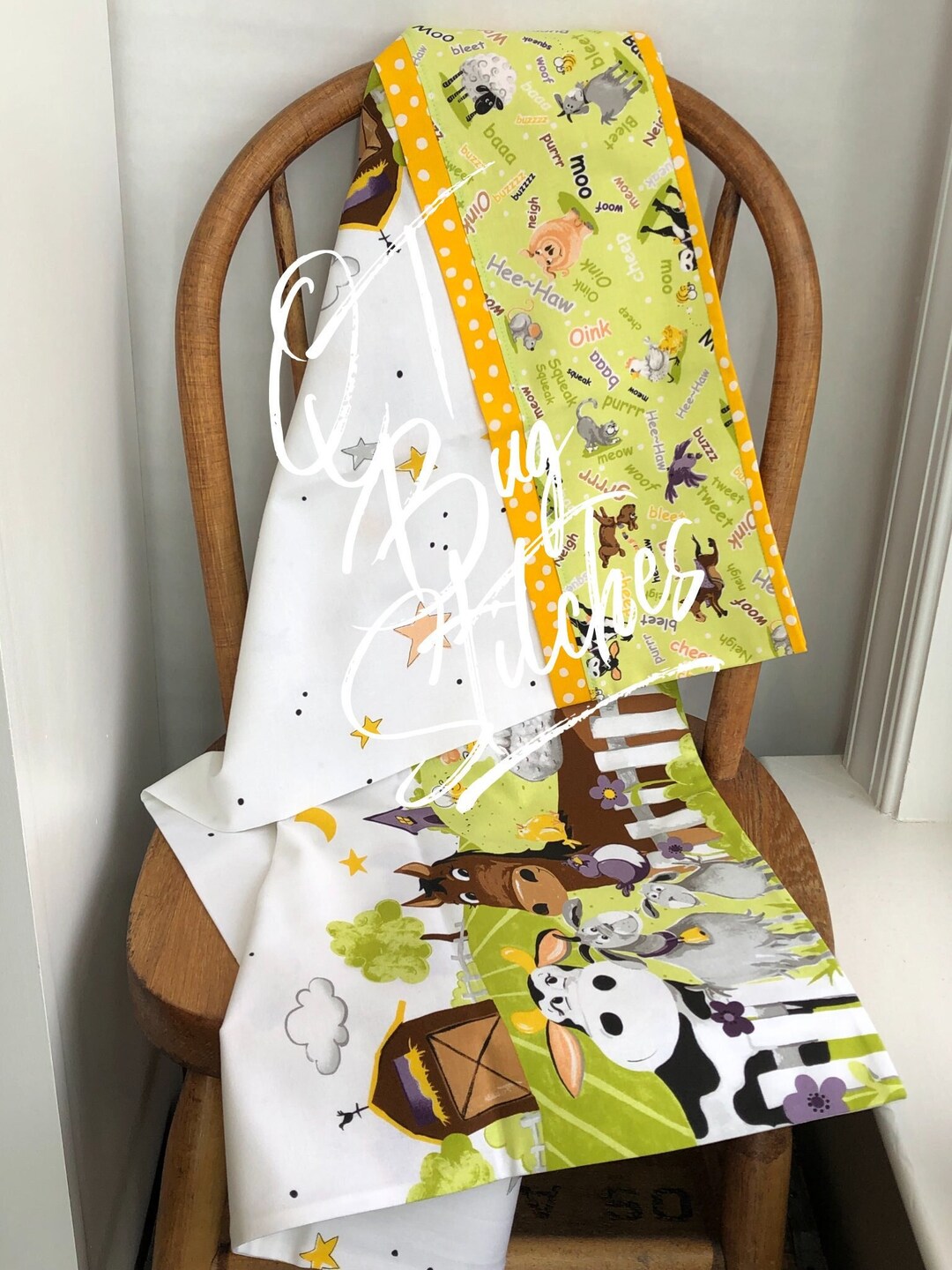 Farm Animal Child Pillow Case Double Border Child Pillow Etsy