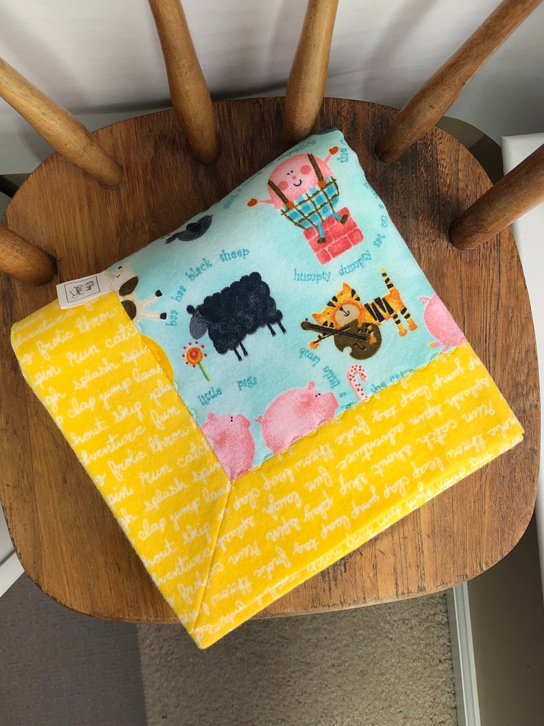 Nursery Rhymes Farm Animals Flannel Baby Blanket Handmade Etsy