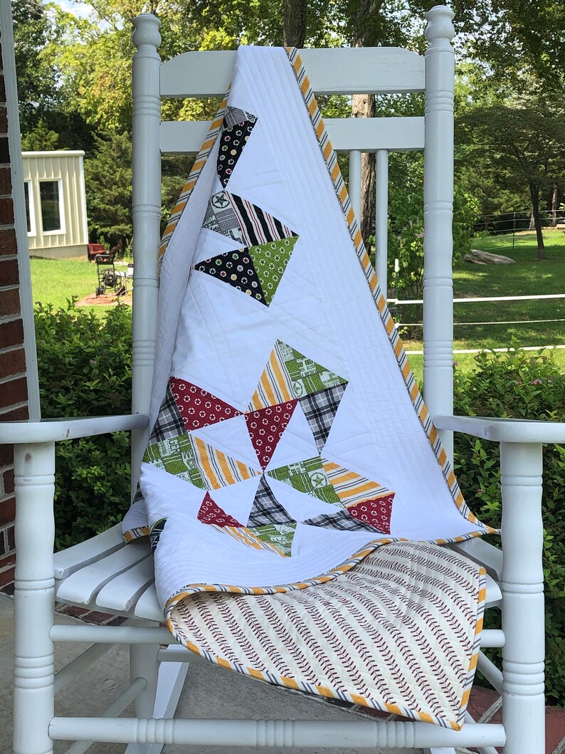 Modern Moda Varsity Sports Patchwork Quilt Handmade Quilt Etsy