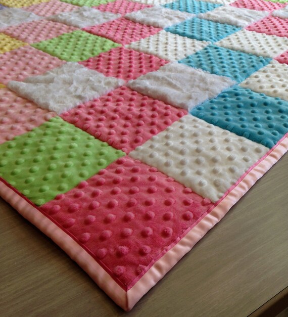 minky and flannel baby blanket