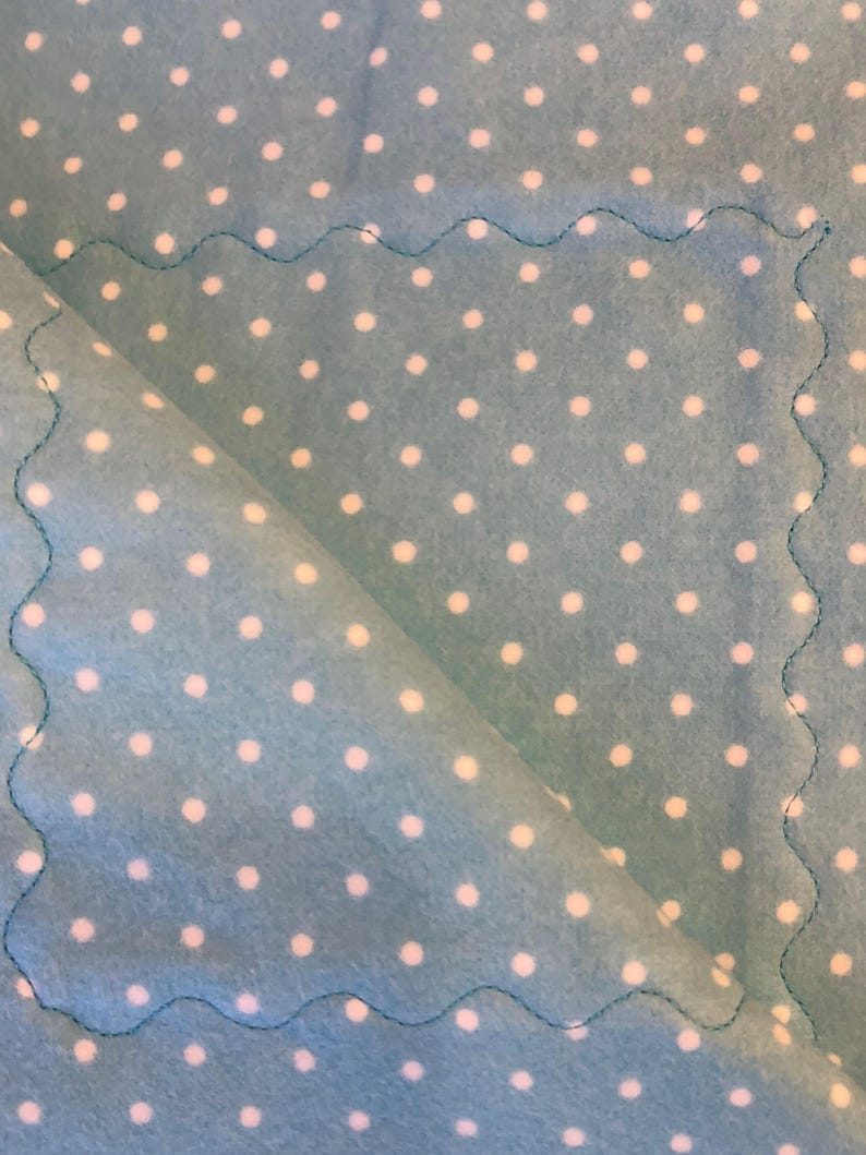 Blue Polka Dot Flannel Blanket Polka Dot Receiving Blanket Baby Boy Flannel Blanket, Kaufman Blue Baby Blanket,Blue Dot Flannel Blanket