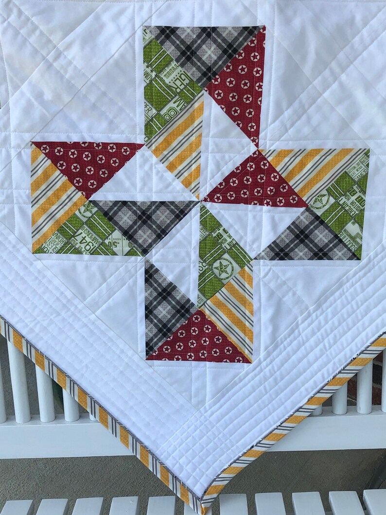 Modern Moda Varsity Sports Patchwork Quilt Handmade Quilt Etsy