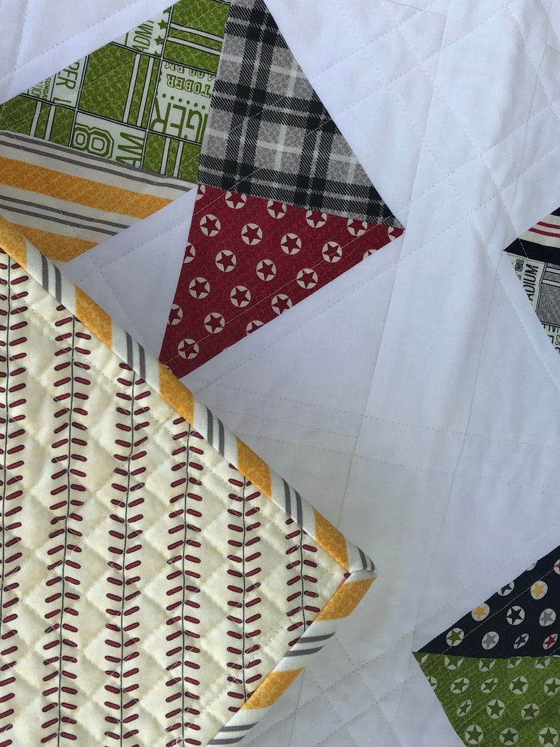 Modern Moda Varsity Sports Patchwork Quilt Handmade Quilt Etsy