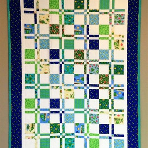Frogs Patchwork Quilt Handmade Quilt For Sale - Reversible - Ready To Ship