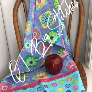 Flower Power Pillow Case, On Sale Now, Handmade Retro Look Flower Pillow Case, 60&#39;s Look Flower Power Child Pillow Case, Ready To Ship