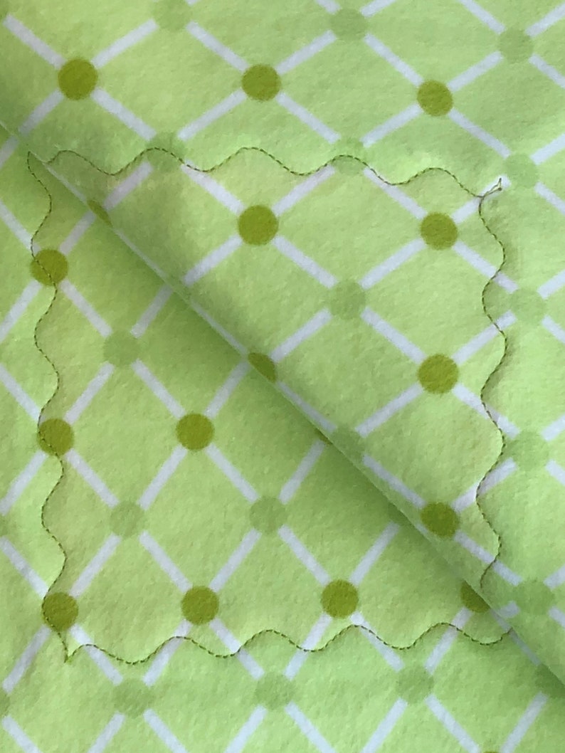 Gender Neutral Lattice Dot Baby Flannel Blanket Handmade