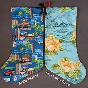 Hawaiian Themed Christmas Stockings