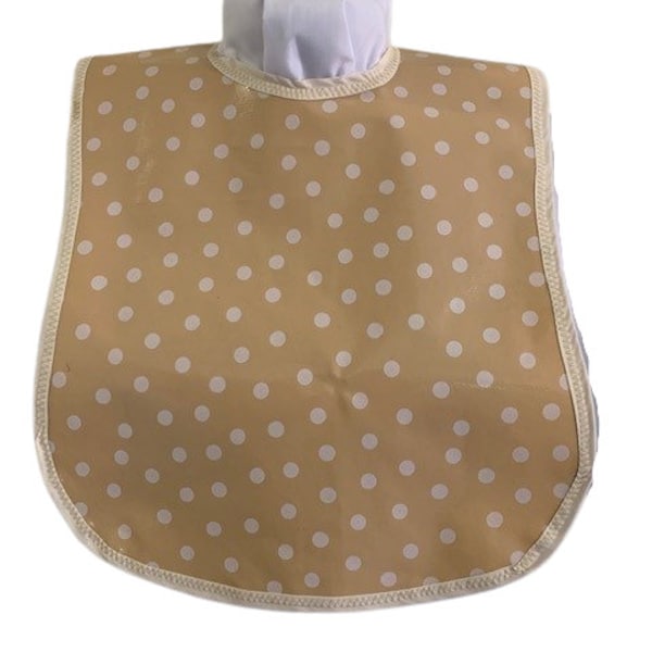 Children - special needs - oil cloth feeding bibs, wipe clean after use.