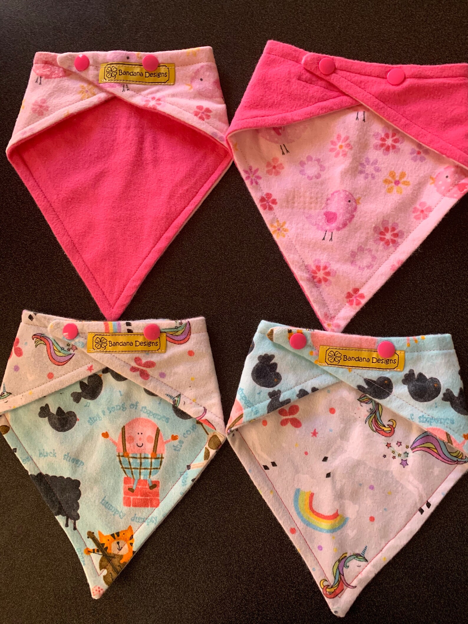 Waterproof Baby Girl Bandanas 4 12 Months, 2 for 15.00 Etsy