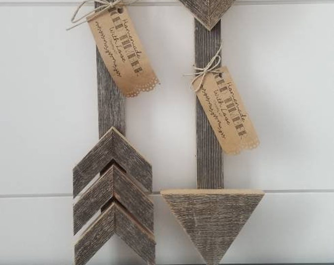 Reclaimed Wood Arrowwall Decorrustic Arrowgallery Wall Decor Etsy