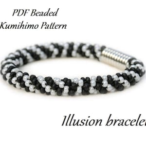 PDF Perlen Kumihimo Muster - Illusion Kumihimo Armband