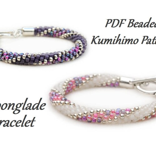 PDF Beaded Kumihimo Pattern Diamonds Kumihimo Bracelet Etsy