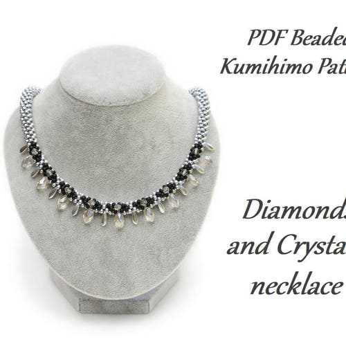 PDF Beaded Kumihimo Pattern Diamonds Kumihimo Bracelet Etsy