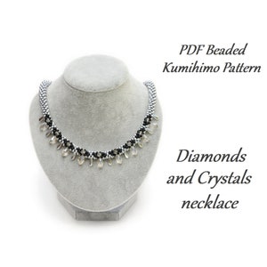 PDF Perlen Kumihimo Muster - Diamanten und Kristalle Kumihimo Kette