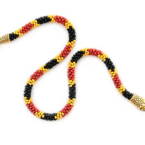 PDF Beaded Kumihimo Pattern Coral Snake Kumihimo necklace / double-wrap bracelet image 5