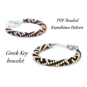 PDF Perlen Kumihimo Muster - Greek Key Kumihimo Armband Anleitung