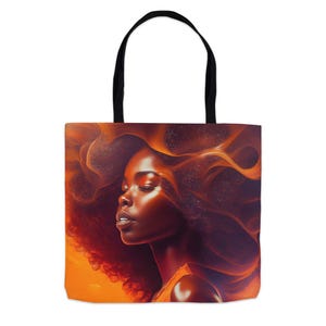 Sacral Chakra Tote Bag – Empowered Melanin Affirmation Alchemy Series image 2