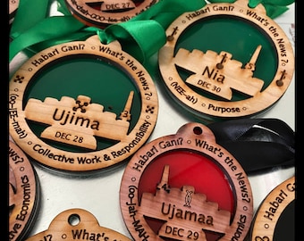 Kwanzaa-ornament: klaar voor lasergesneden glowforge (digitale download)