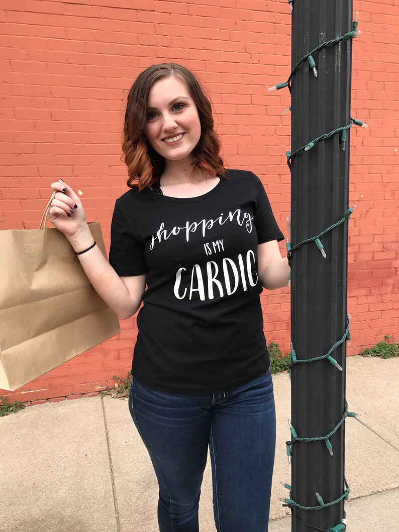FREE SHIPPING Shopping is My Cardio Tshirt Etsy