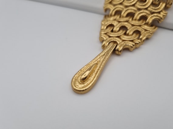 Monet, “raging seas” 60s vintage gold plated arti… - image 3